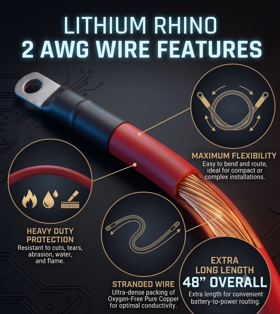 76V 105Ah Lithium Rhino Conversion Kit Self-Heated