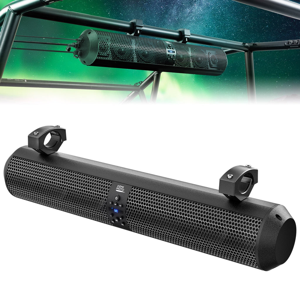 6 Speaker 28" UTV Bluetooth Sound Bar for Can Am Maverick X3/ RZR w/ 1.56"-2.25" Roll Bar