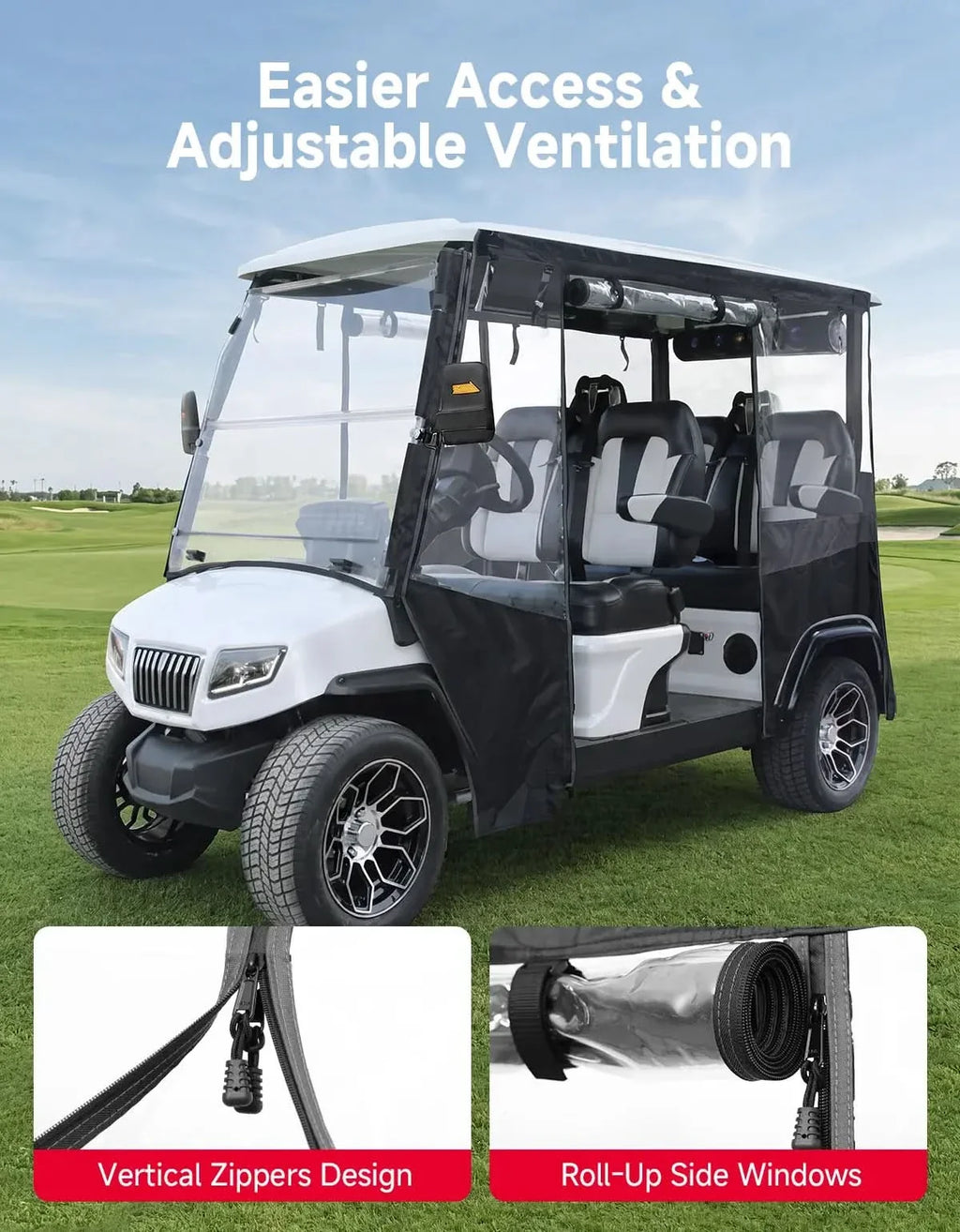 Golf Cart Enclosure For Evolution D5 Maverick Ranger 4