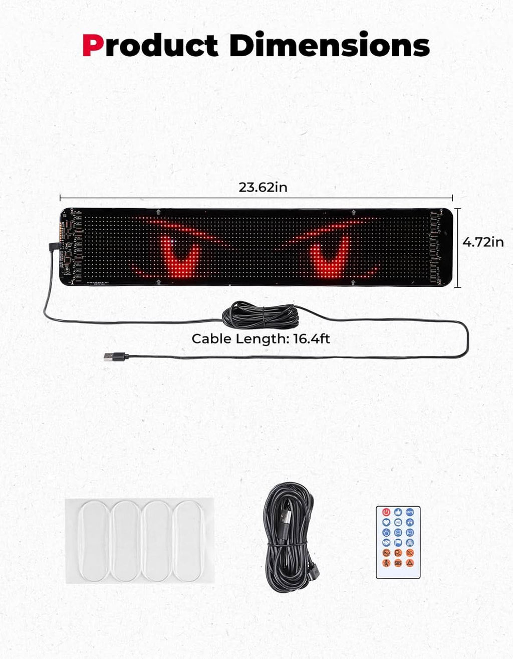 LED Digital Display Sign for Car & Golf Cart