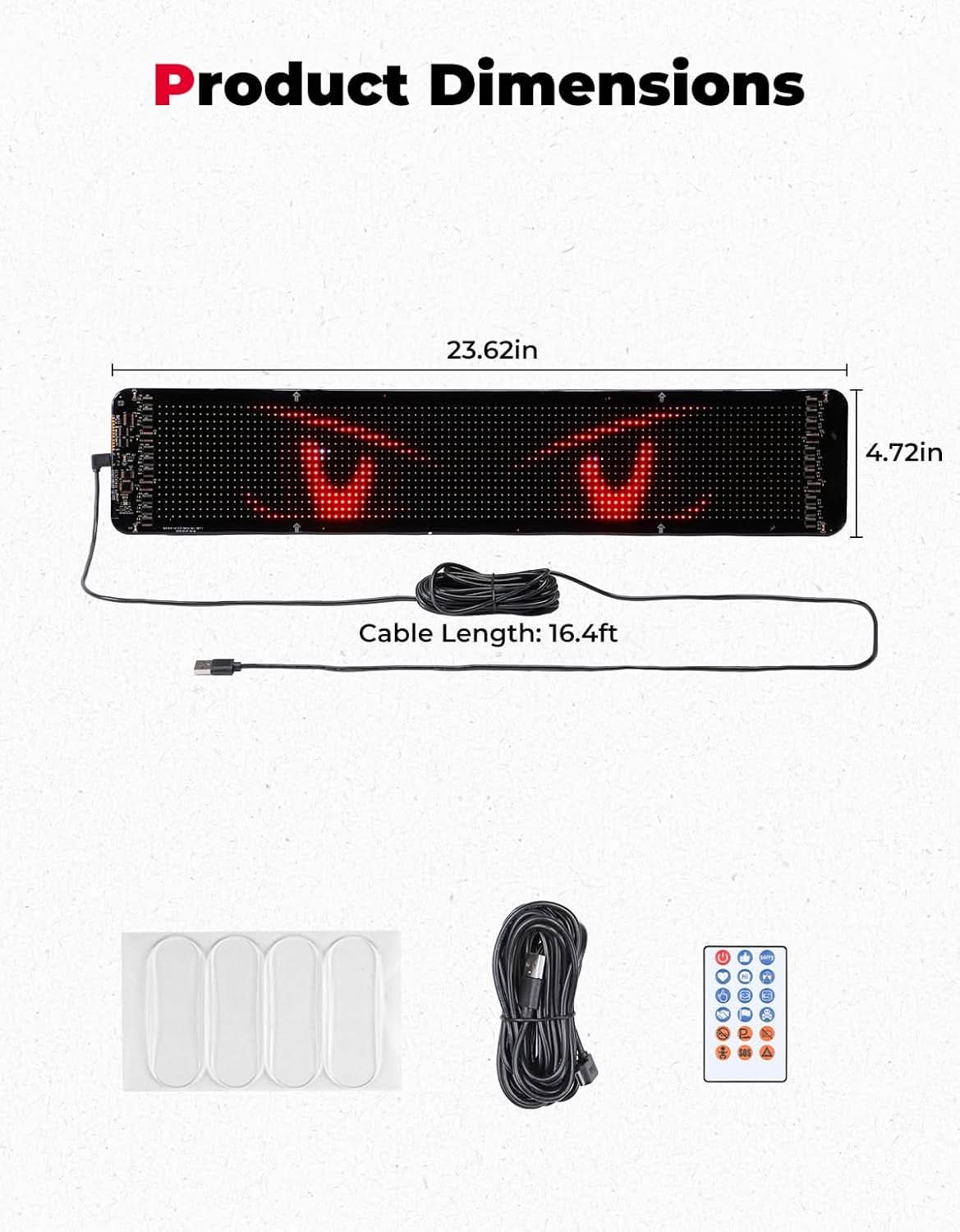 LED Digital Display Sign for Car & Golf Cart