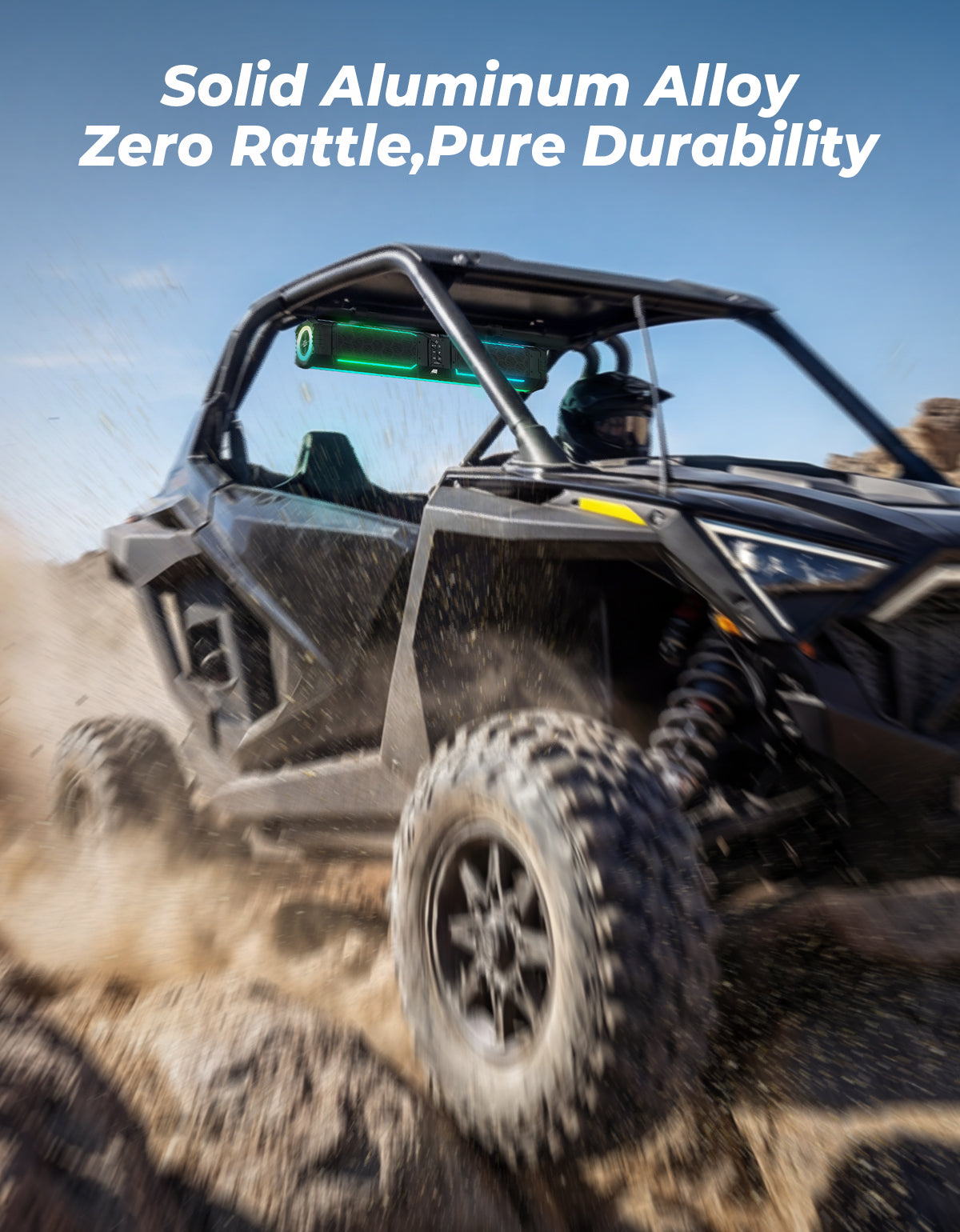 KEMIMOTO Midnight 80 Gen2 UTV Soundbar For Can am Polaris 680W Max Power, IP66 Waterproof & Quad Passive Radiators