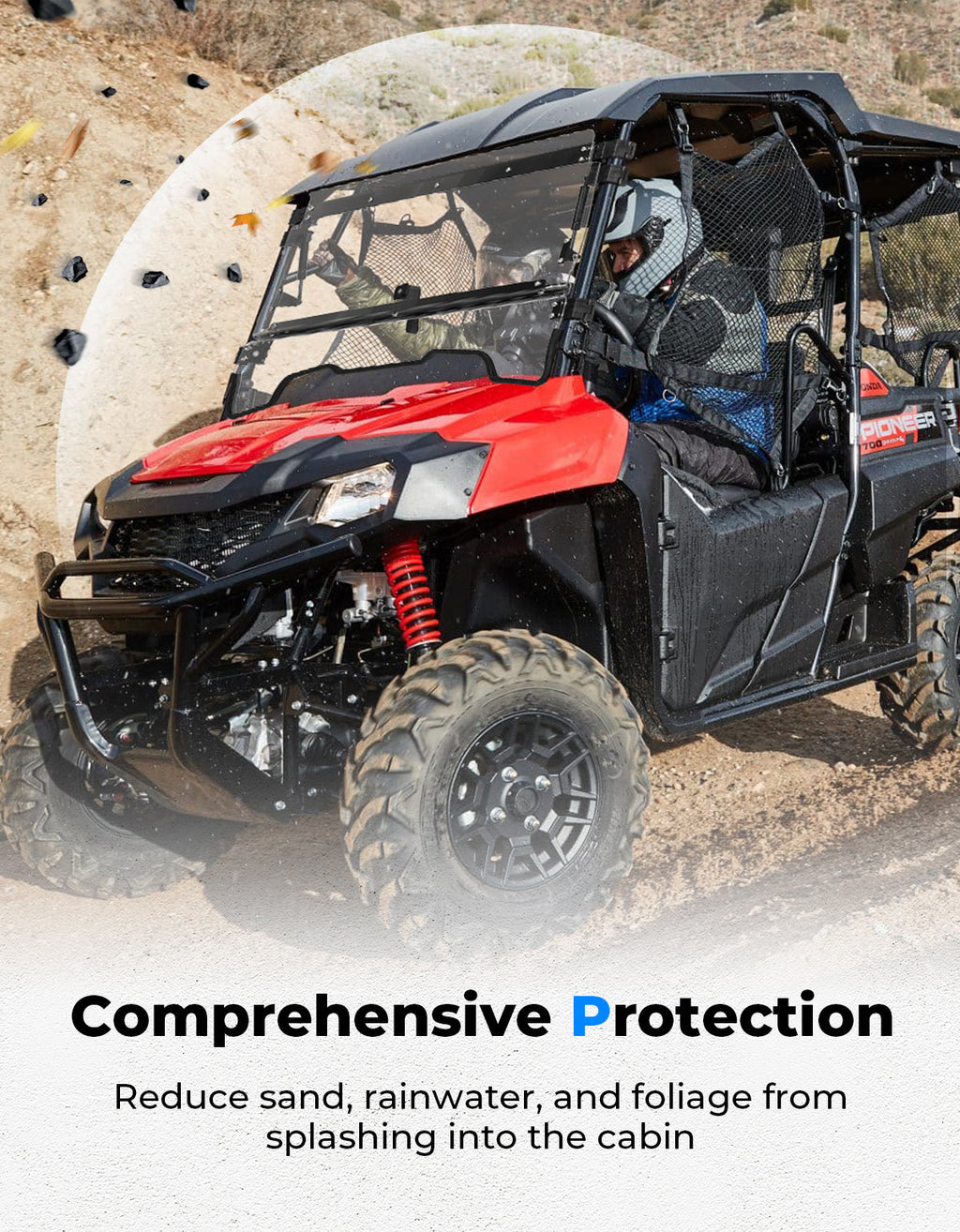 UTV Flip Up Windshield for Pioneer 700/700-4 2014-2026