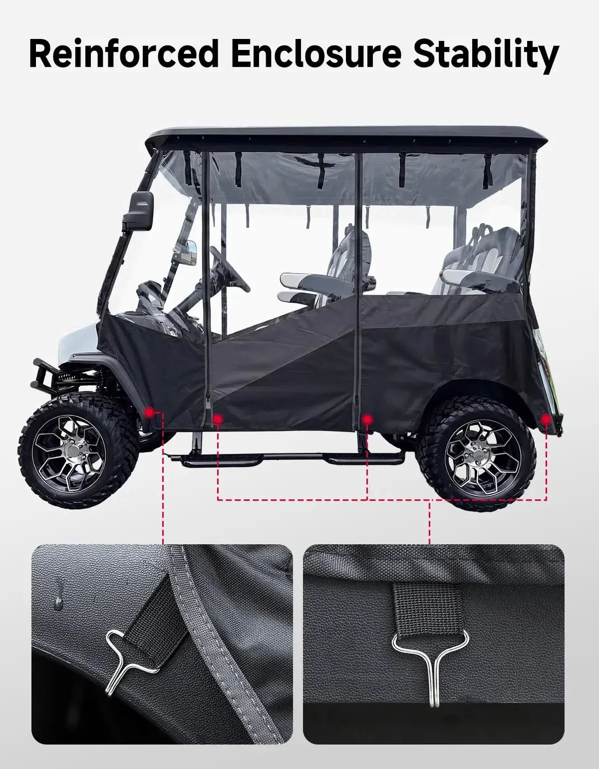 Golf Cart Enclosure For Evolution D5 Maverick Ranger 4