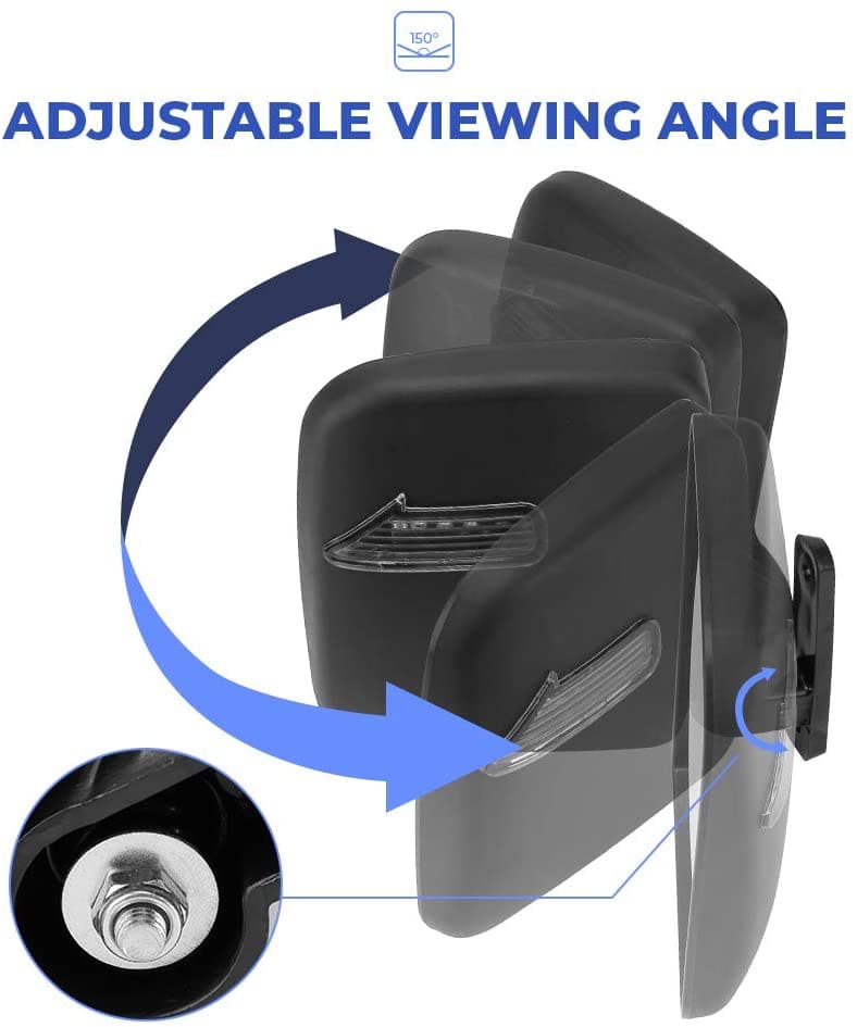 Golf Cart Side Mirror with LED Turn Signal Light