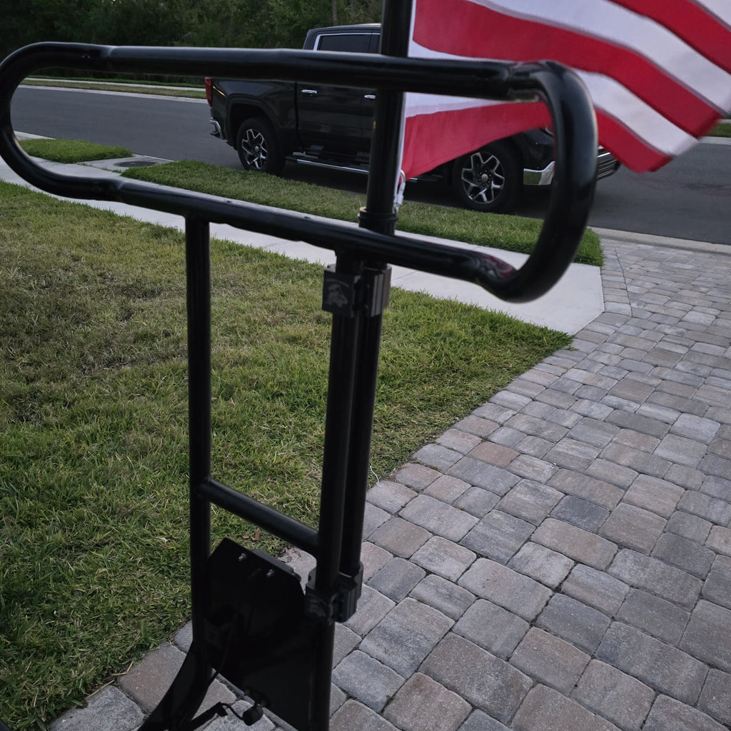 Evolution Golf Cart | 1" Round Bar | Golf Cart Grab Bar Modular Flag Pole - Mounts and Pole Included!!!