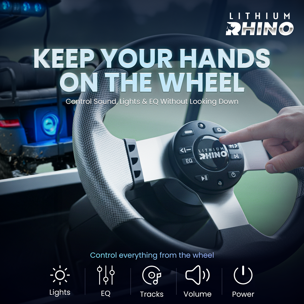 The Rhino Audio Bundle - GX500 SOUNDBAR , SUBWOOFER, & STEERING REMOTE