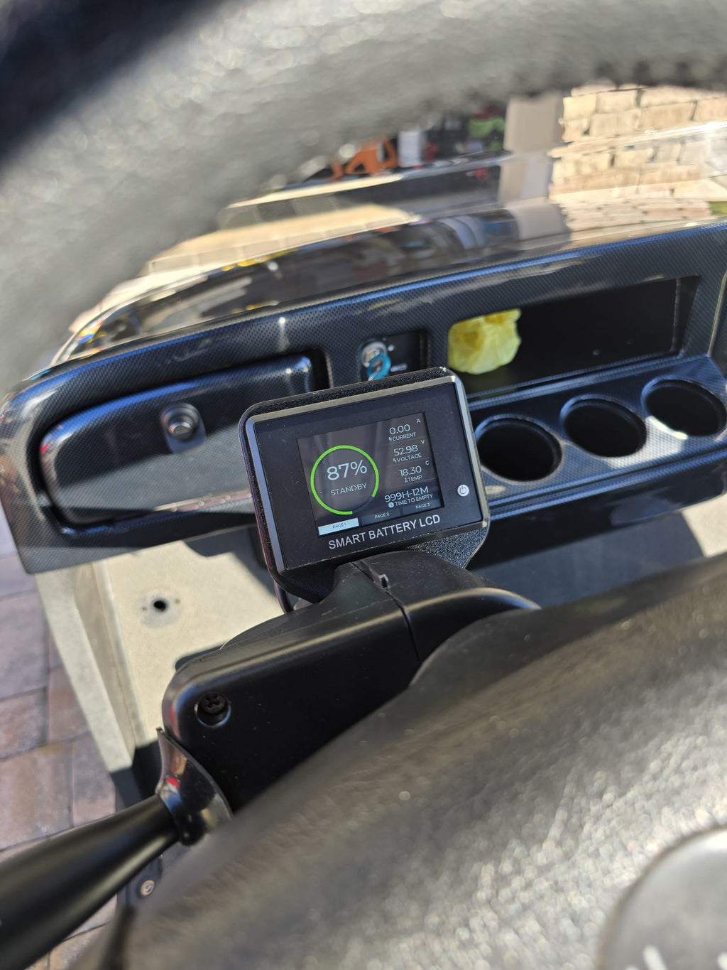 Golf Cart Lithium Battery Gauge Steering Column Mount
