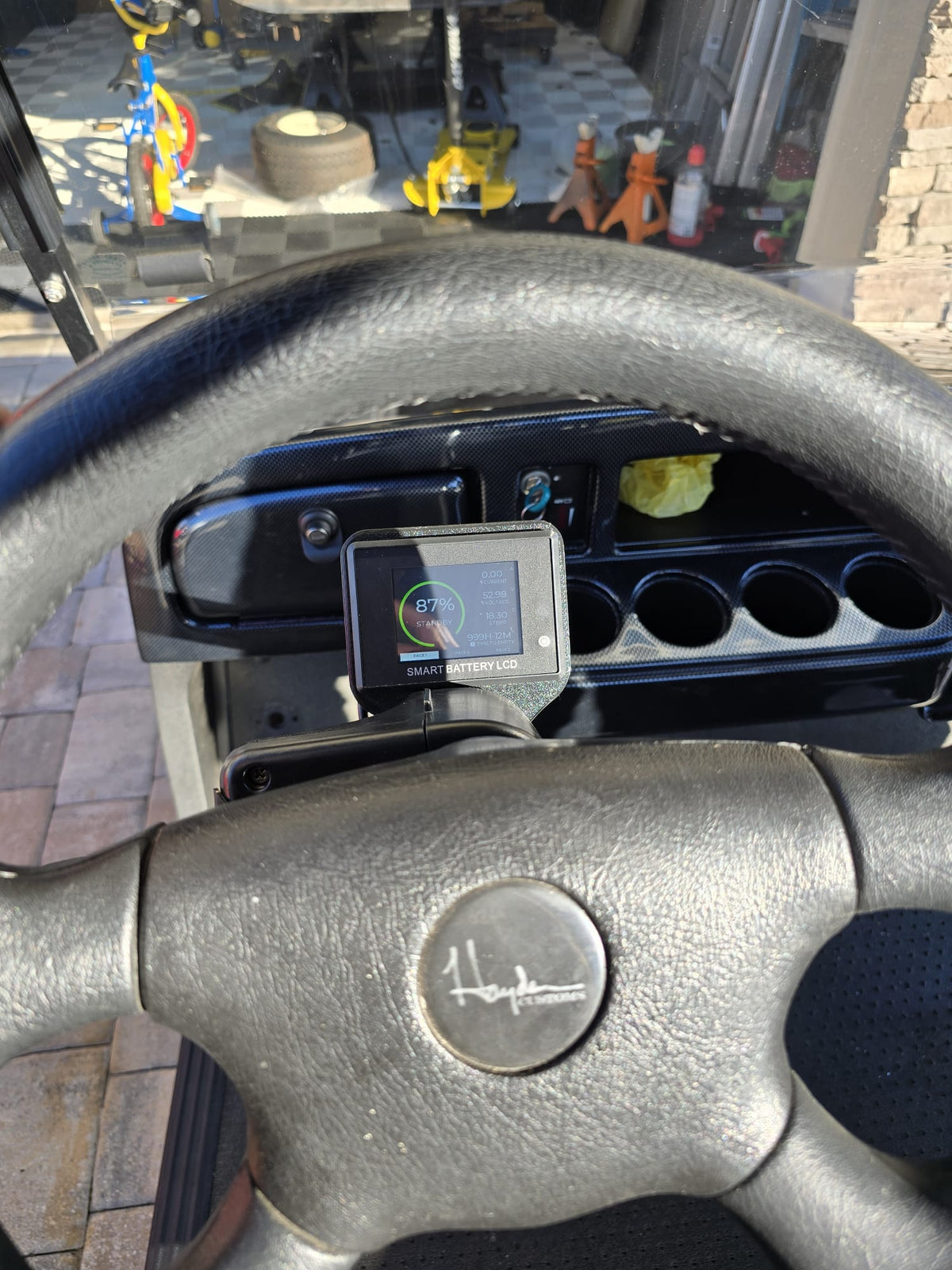 Golf Cart Lithium Battery Gauge Steering Column Mount