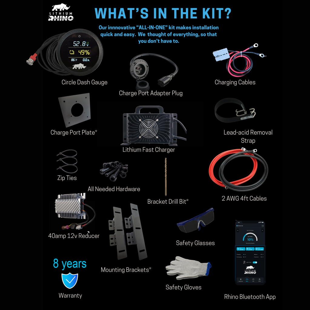 48V 65Ah Lithium Rhino Conversion Kit