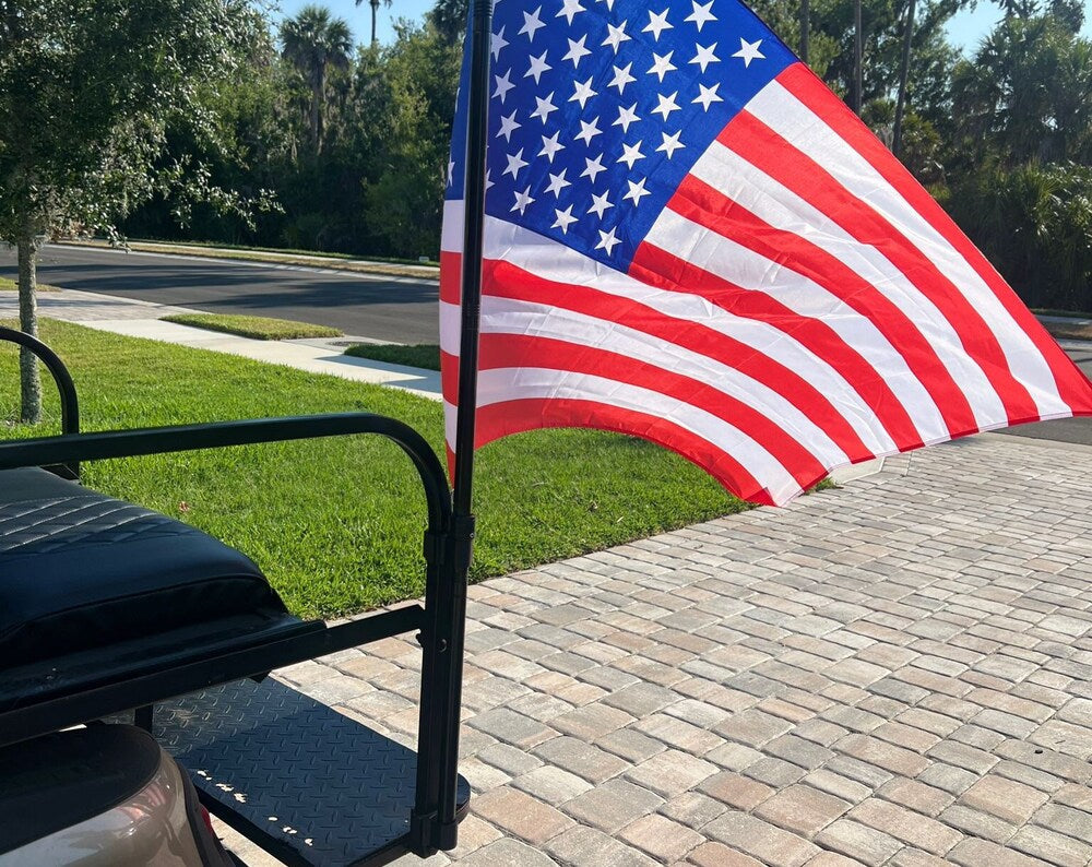 Quick-Clip Golf Cart Flag Pole & Mount Kit