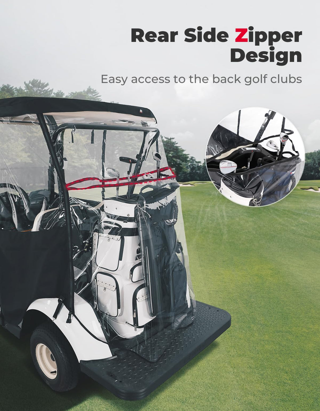 600D Golf Cart Enclosure for Club Car Precedent/Tempo/Onward, EZGO