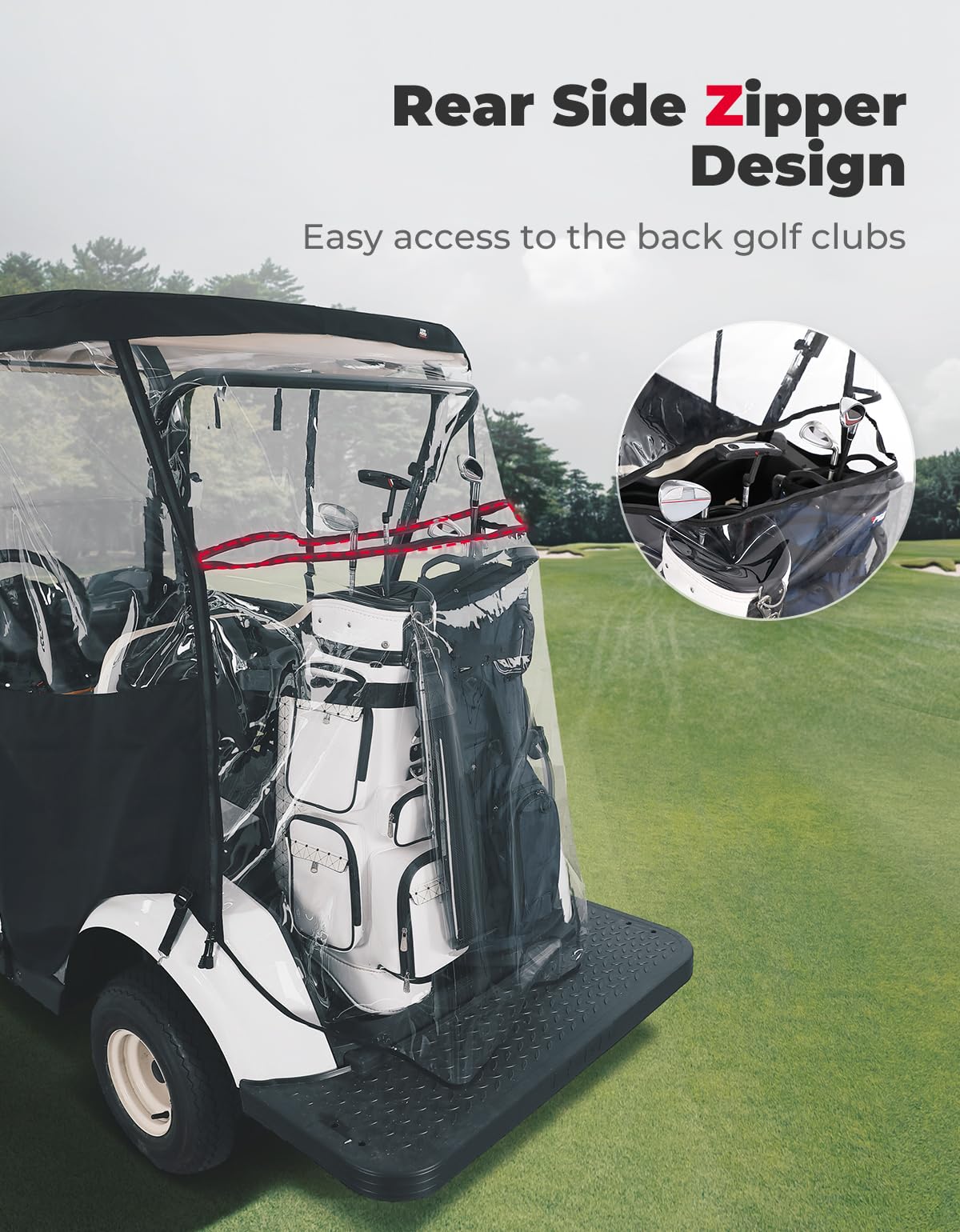 600D Golf Cart Enclosure for Club Car Precedent/Tempo/Onward, EZGO