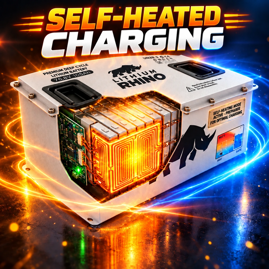 76V 105Ah Lithium Rhino Conversion Kit Self-Heated